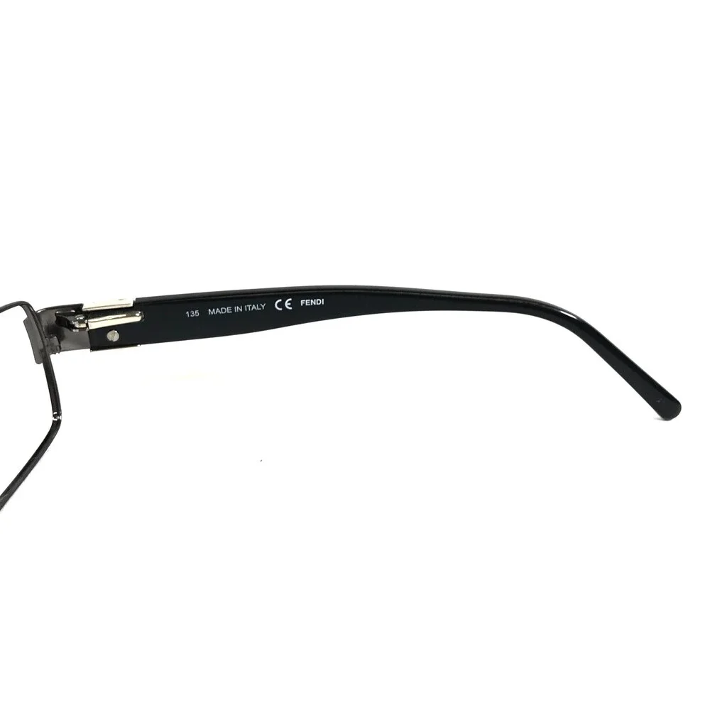 Fendi Eyeglasses Frames F997 033 Black Gray Rectangle Wire Rim 52-17-135